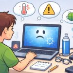 Computer freezing or crashing while a beginner troubleshoots common system issues ✅ Clear ✅ Descriptive ✅ Beginner-focused ✅ No keyword stuffing