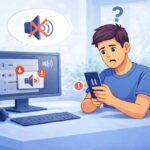 No sound on computer or phone with troubleshooting steps for beginners