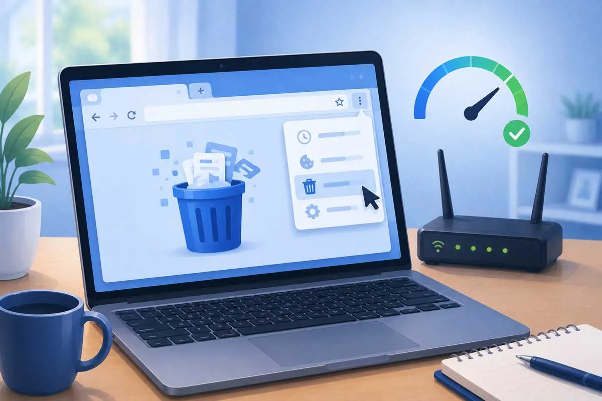 Clear browser cache to help fix slow internet and improve browsing speed