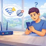 Phone connected to Wi-Fi but no internet troubleshooting illustration