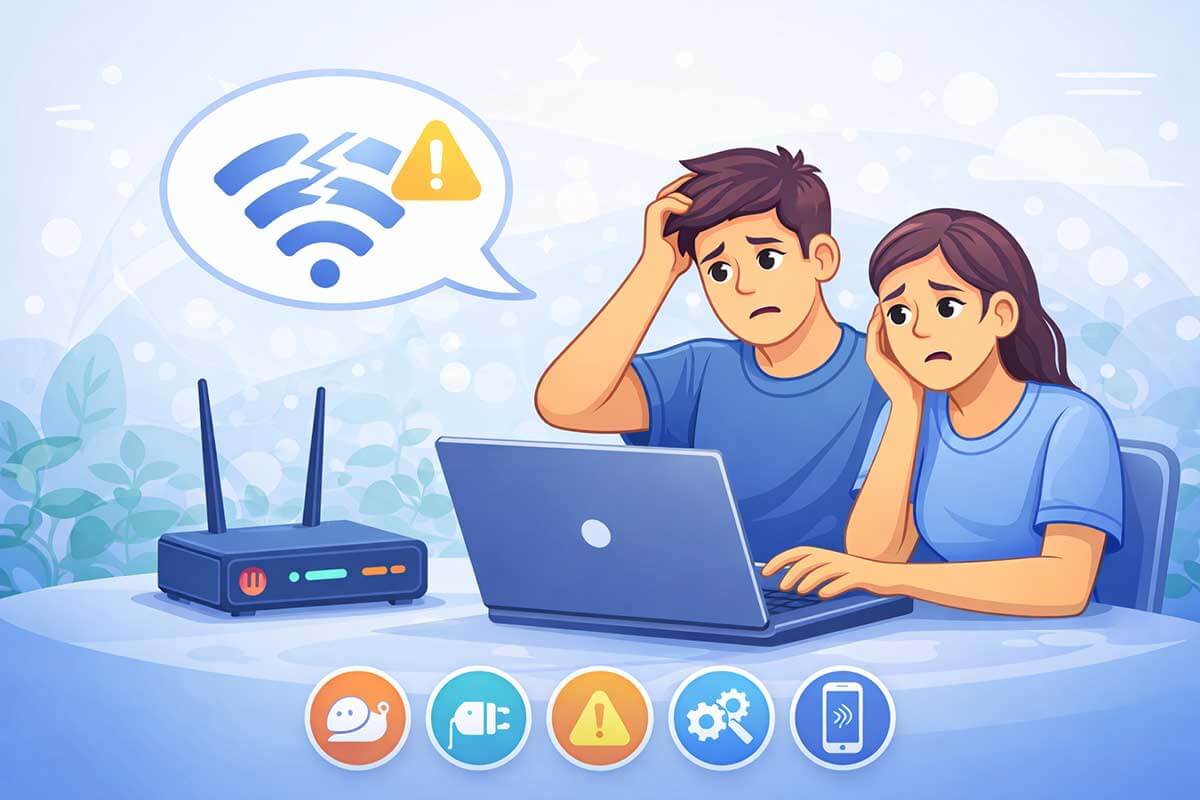 WiFi keeps disconnecting troubleshooting illustration